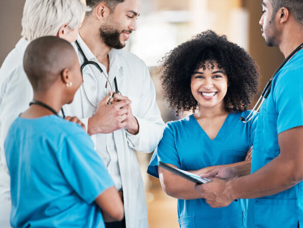 Group of healthcare smiling
