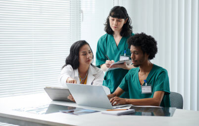 Group of health care discussing