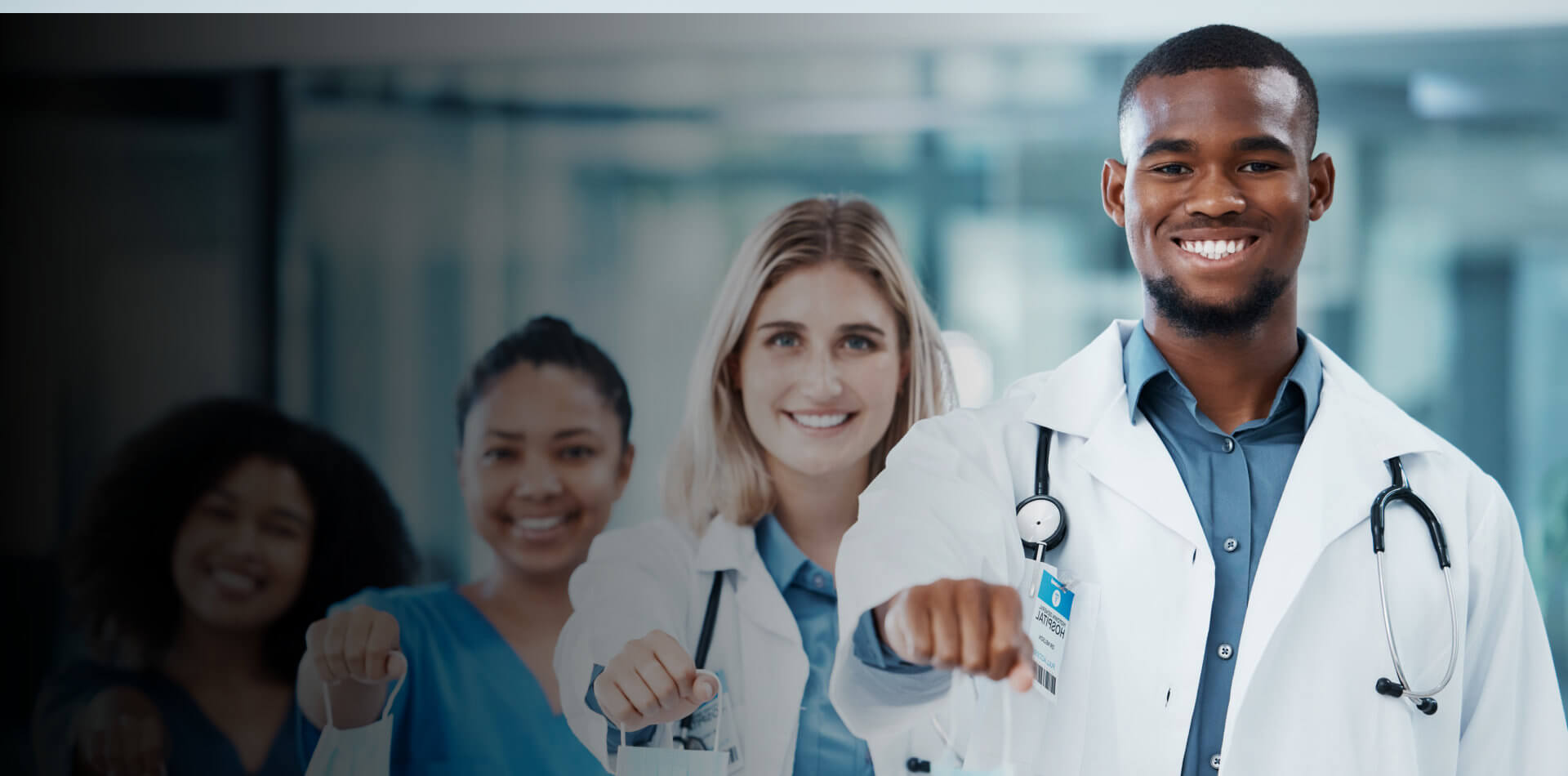 Group of healthcare smiling