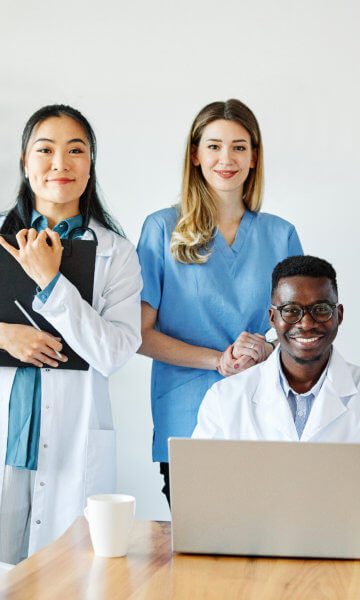 Group of healthcare smiling