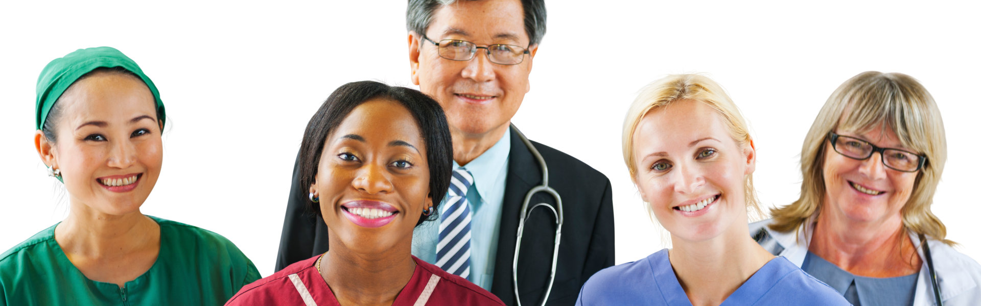 nurse and doctors smiling