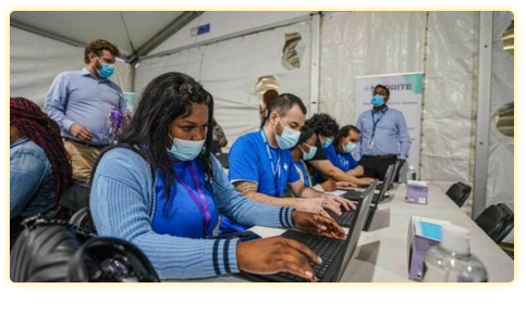 a people busy for they working